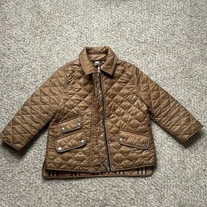 EUC Burberry Diamond Quilted Jacket size 4T